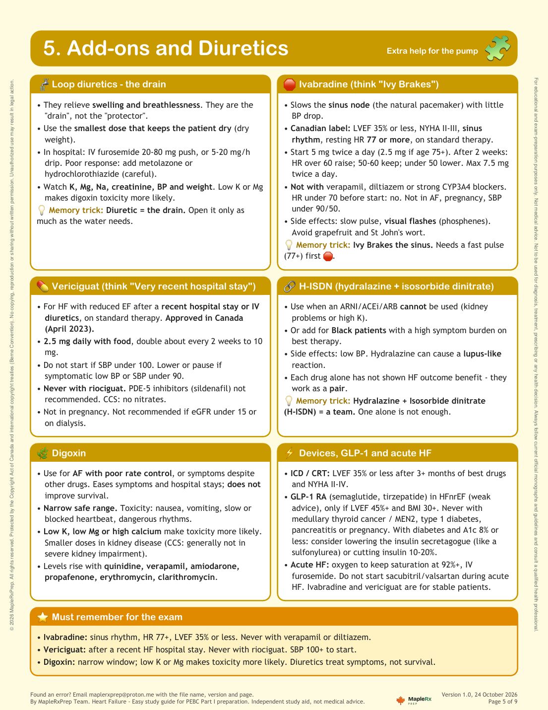 Heart Failure study guide, page 5 of 9