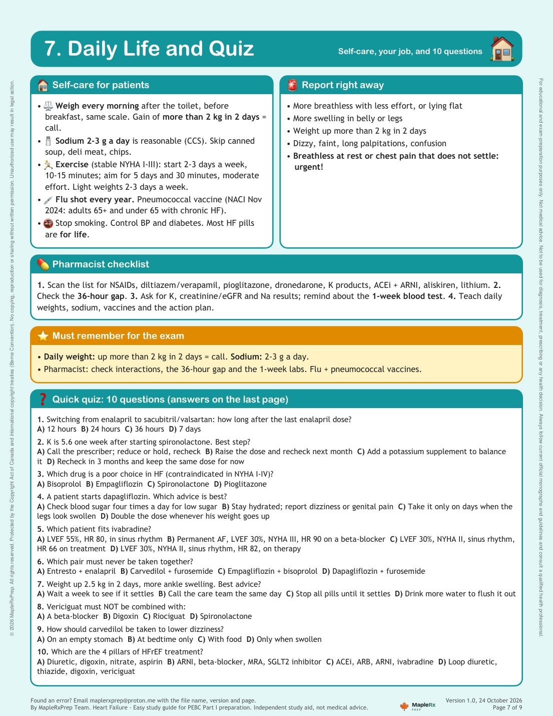 Heart Failure study guide, page 7 of 9