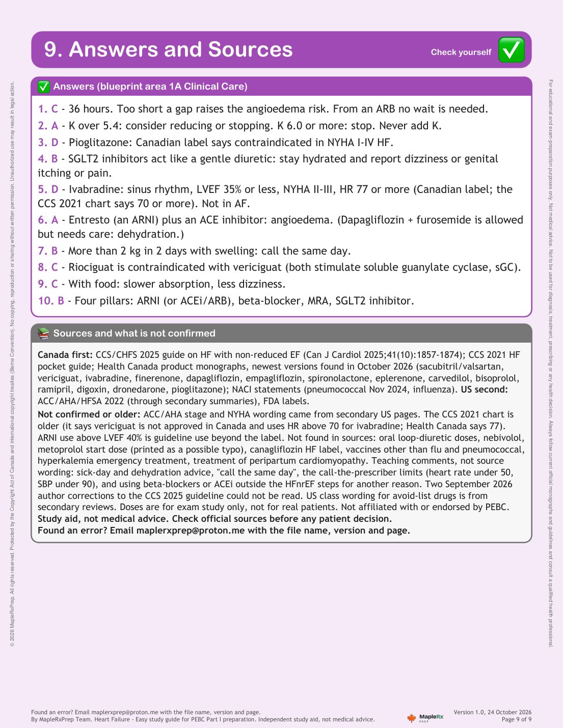 Heart Failure study guide, page 9 of 9